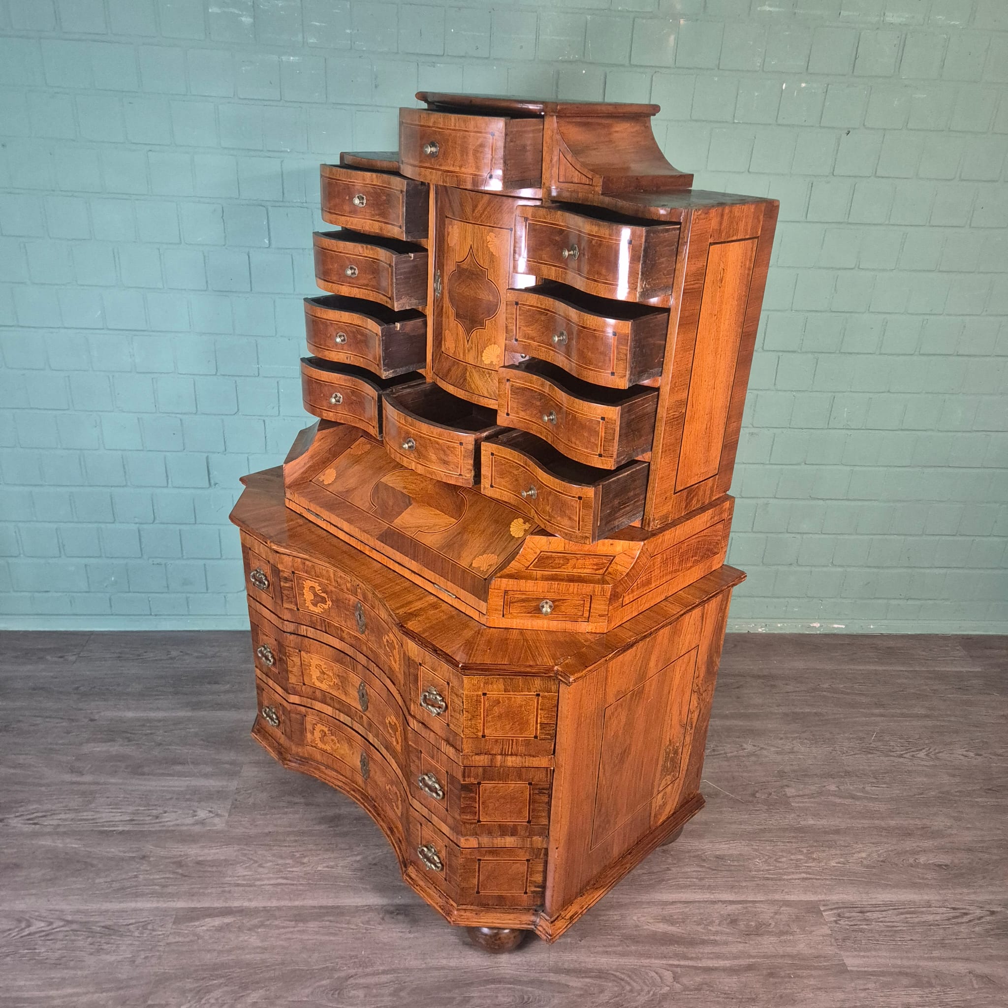 Tabernacle secretary Tabernaclesecretary Baroque 1770 Walnut - Image 22