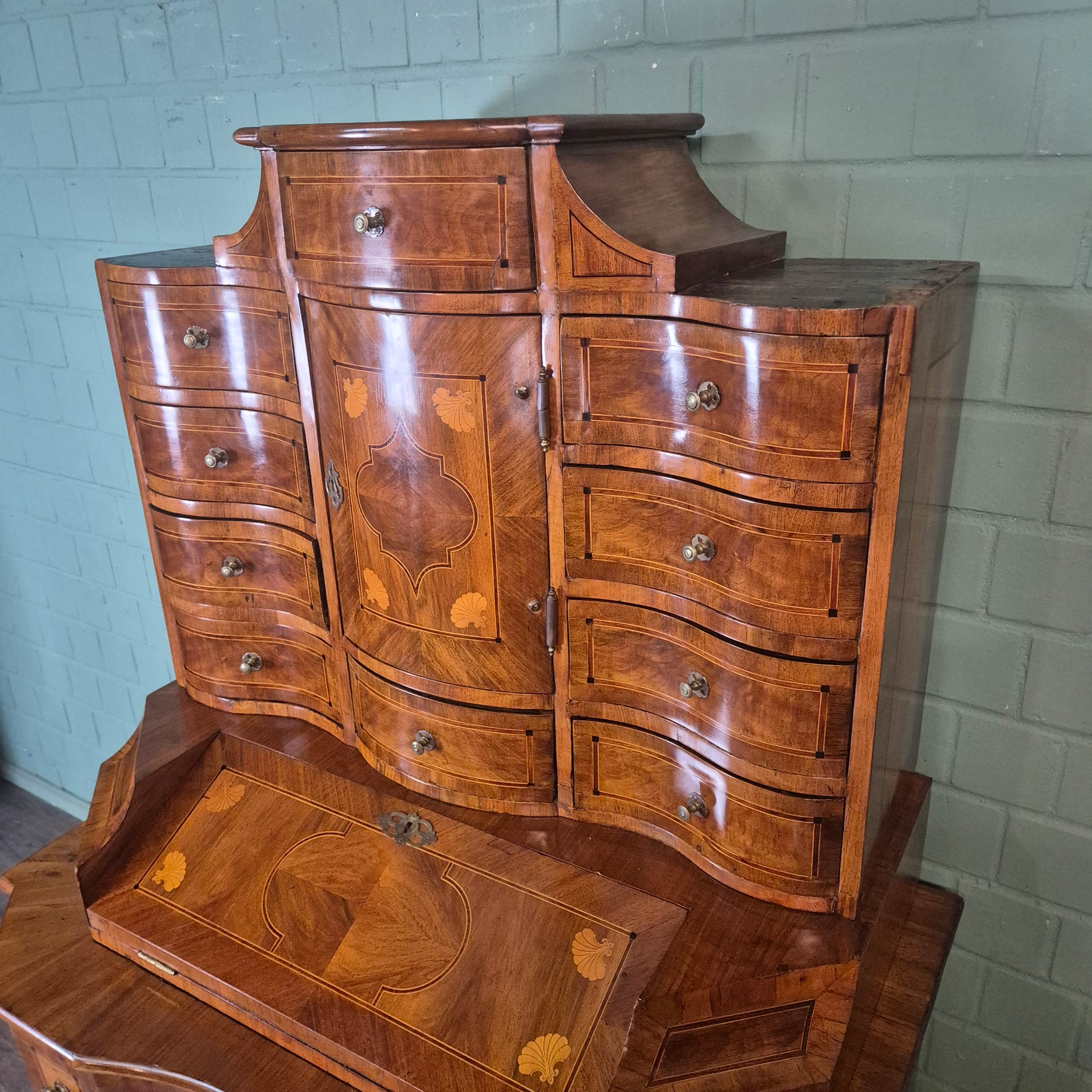 Tabernacle secretary Tabernaclesecretary Baroque 1770 Walnut - Image 14