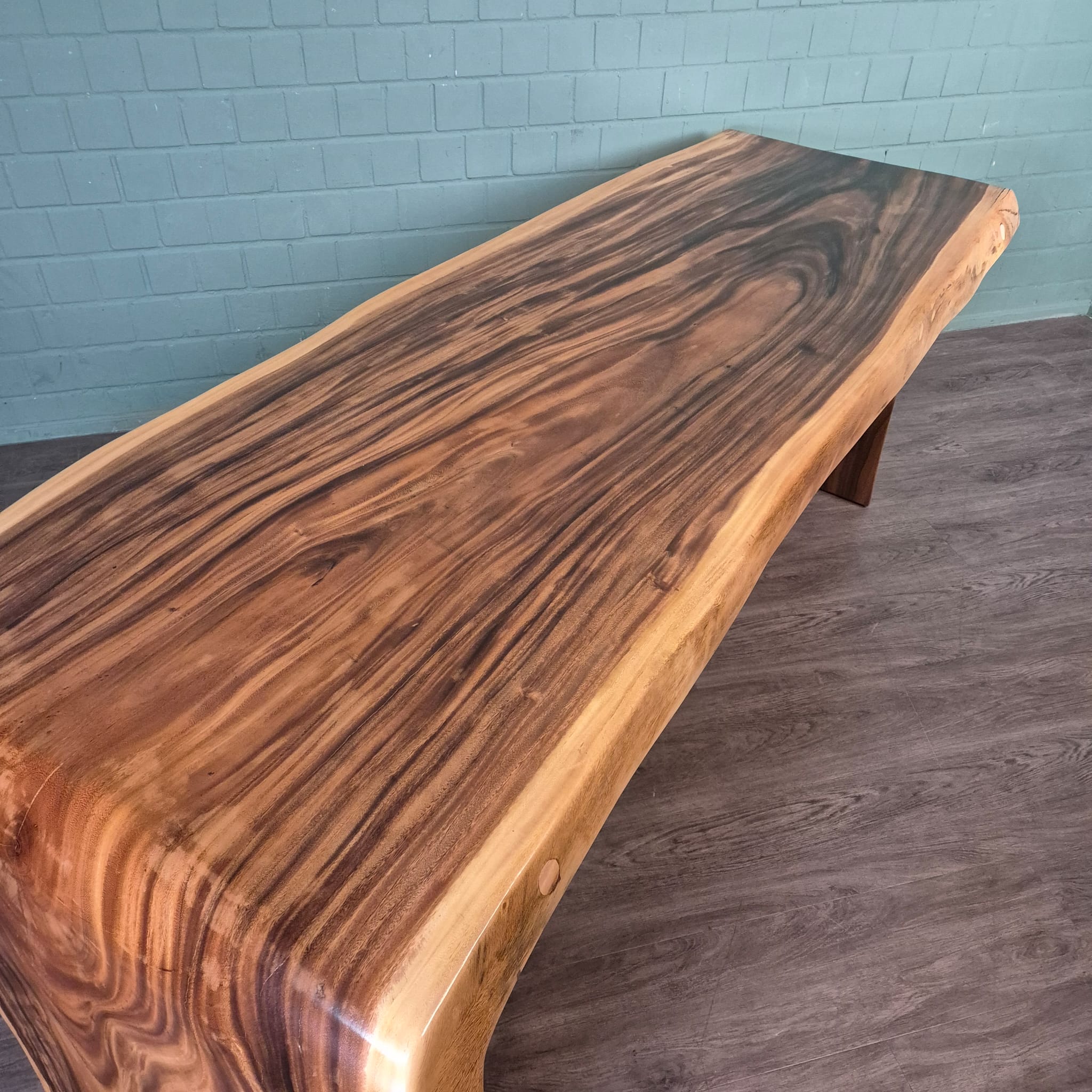 Dining Table, L-Shaped Suar Wood, 2.60 m x 1.12 m - Image 7