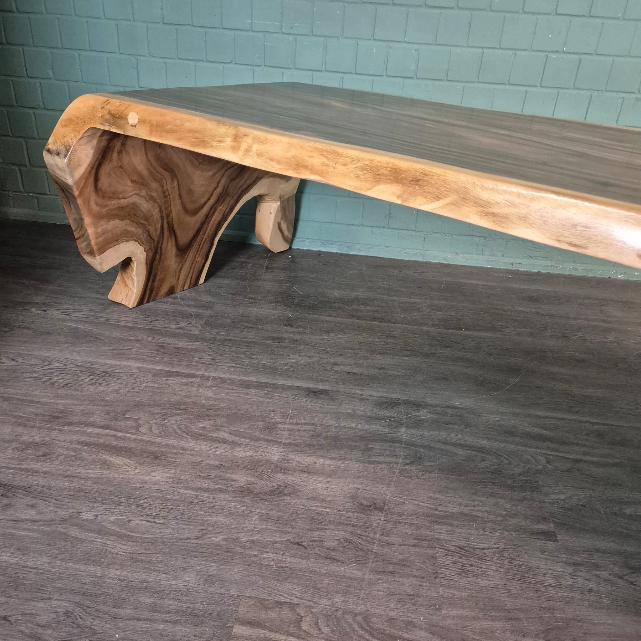 Dining Table, L-Shaped Suar Wood, 2.60 m x 1.12 m - Image 14