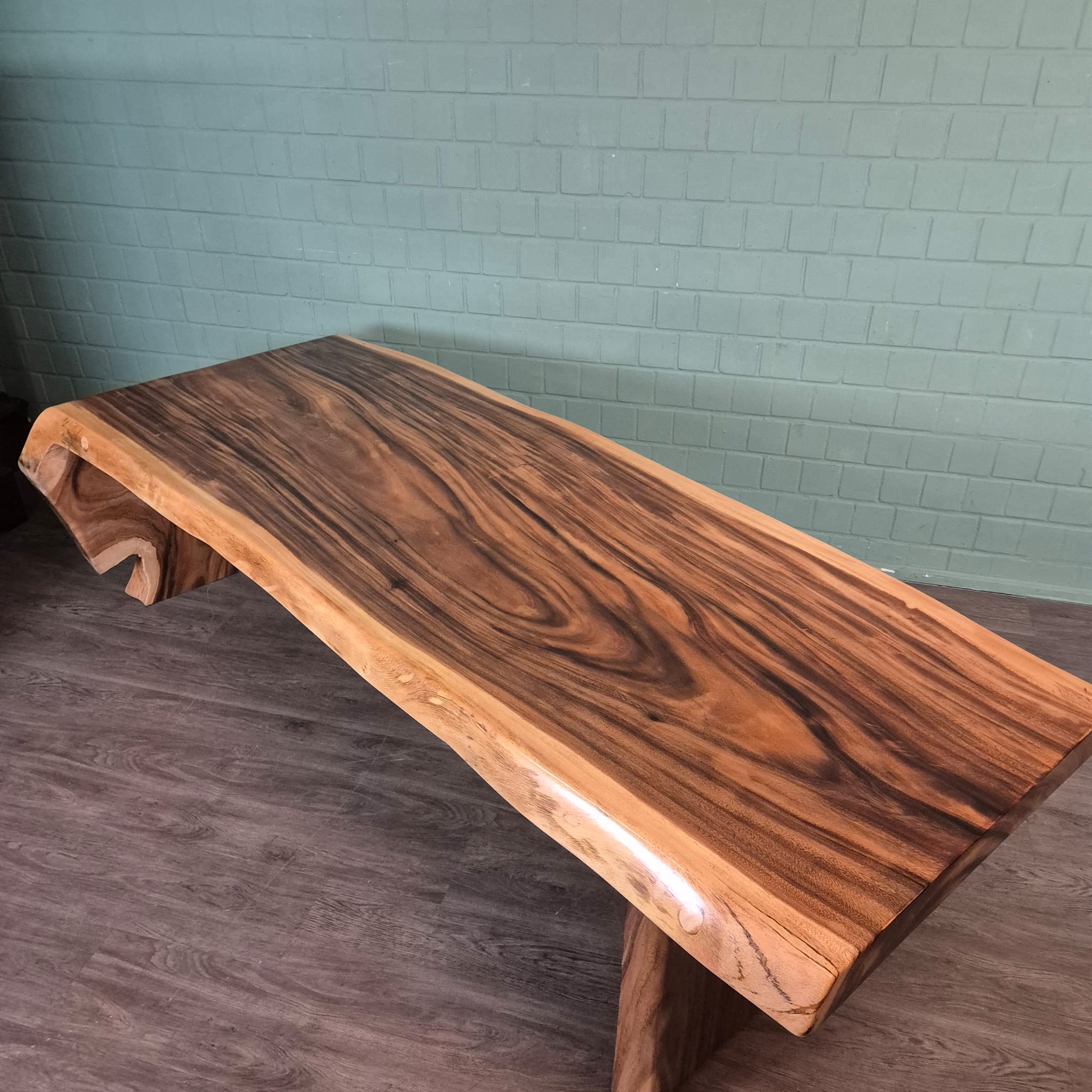 Dining Table, L-Shaped Suar Wood, 2.60 m x 1.12 m - Image 13