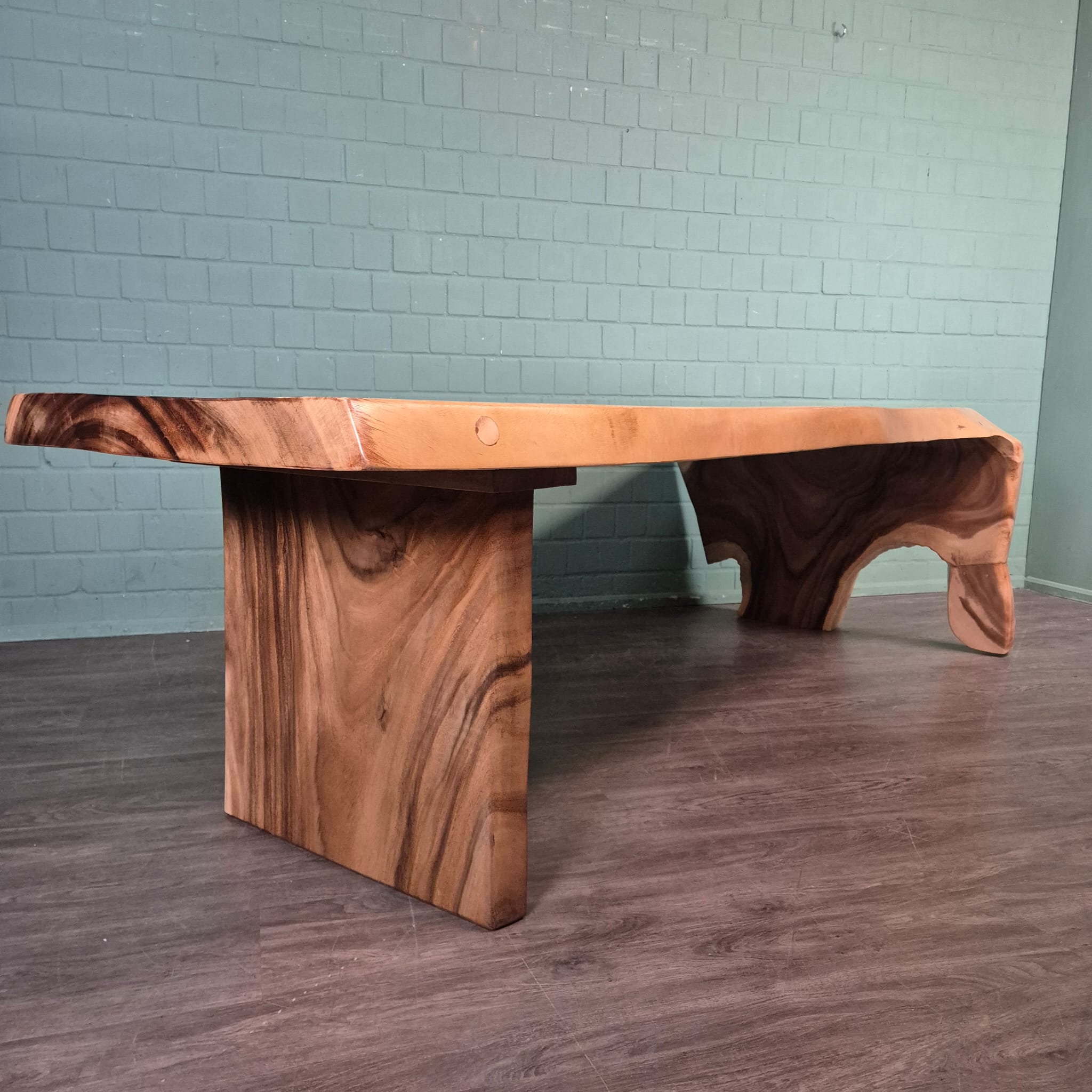 Dining Table, L-Shaped Suar Wood, 2.60 m x 1.12 m - Image 16