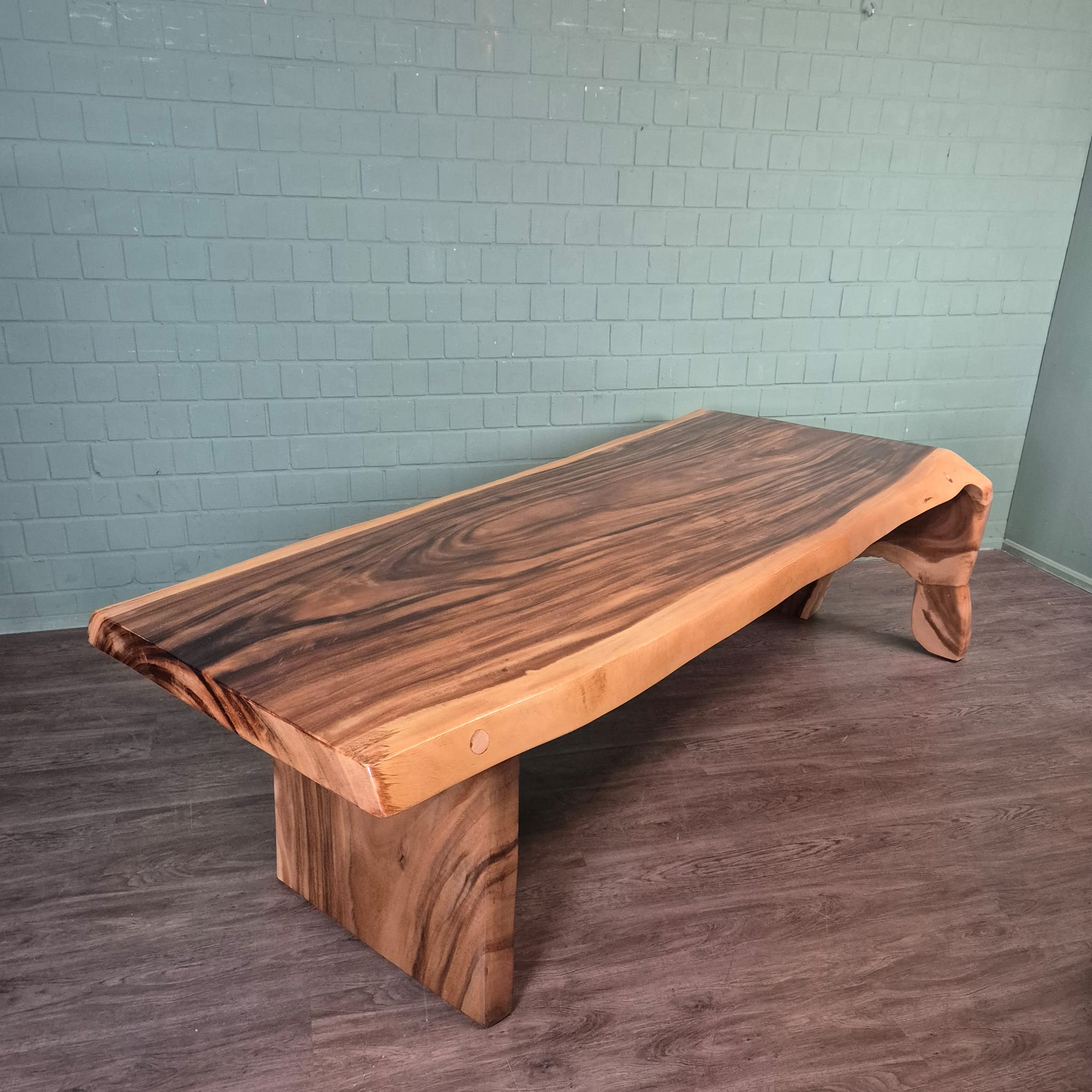 Dining Table, L-Shaped Suar Wood, 2.60 m x 1.12 m - Image 15