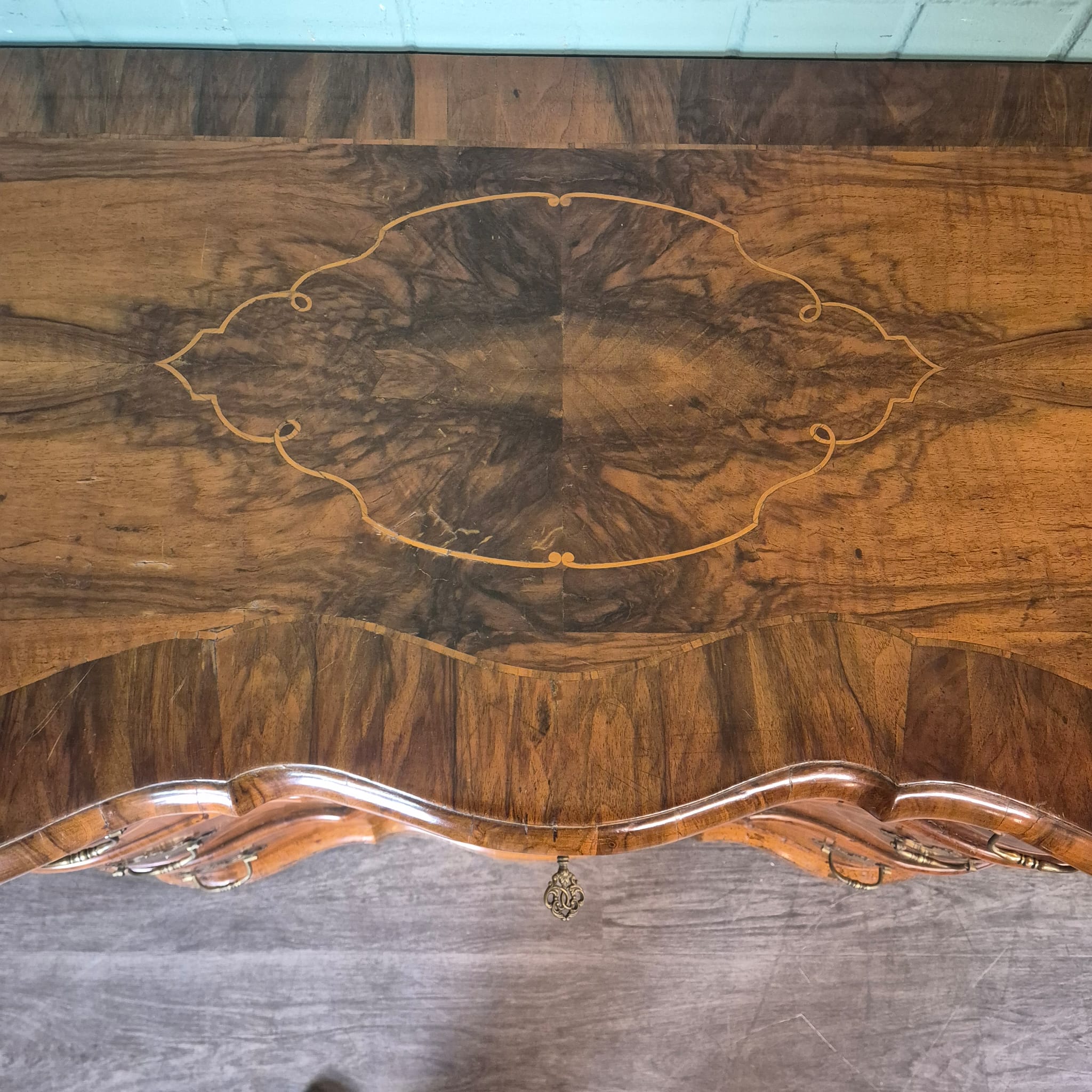 Chest of Drawers Baroque 1770 Walnut - Image 9