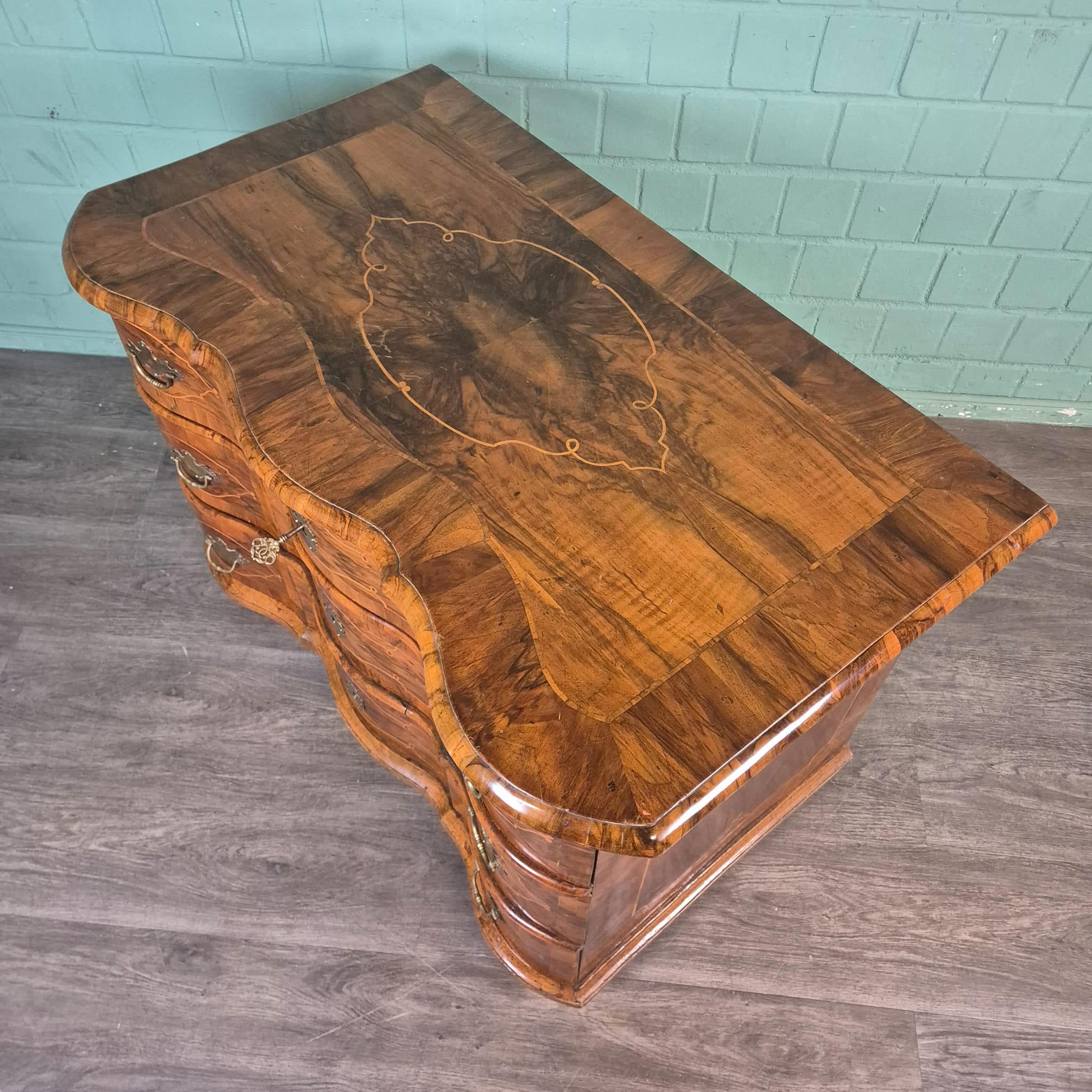 Chest of Drawers Baroque 1770 Walnut - Image 7