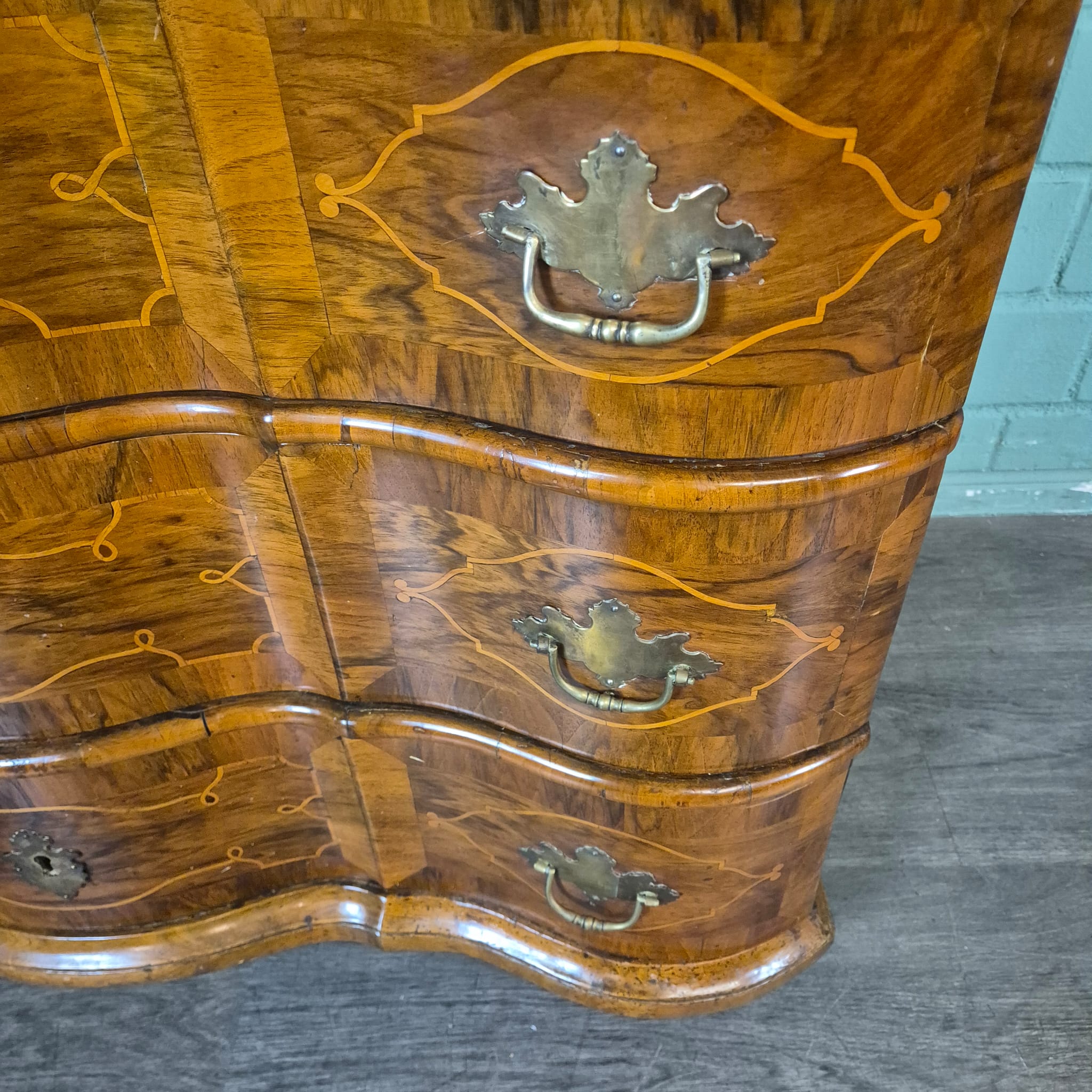 Chest of Drawers Baroque 1770 Walnut - Image 11