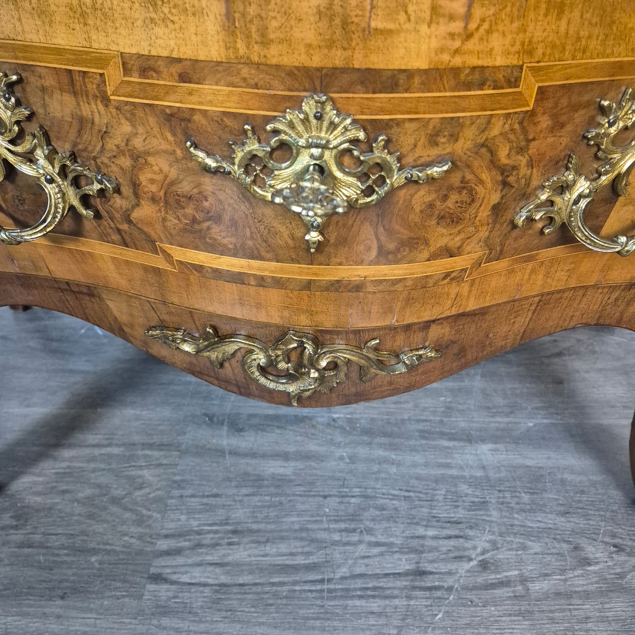 Dresden Baroque Display Cabinet 1880 Walnut - Image 9