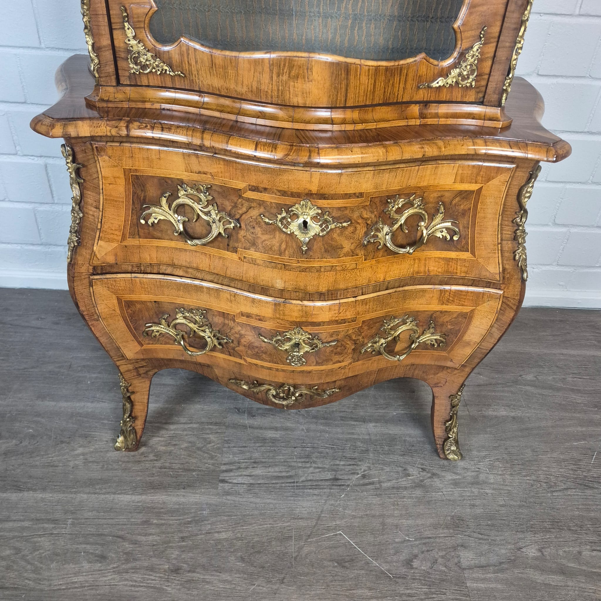 Dresden Baroque Display Cabinet 1880 Walnut - Image 8