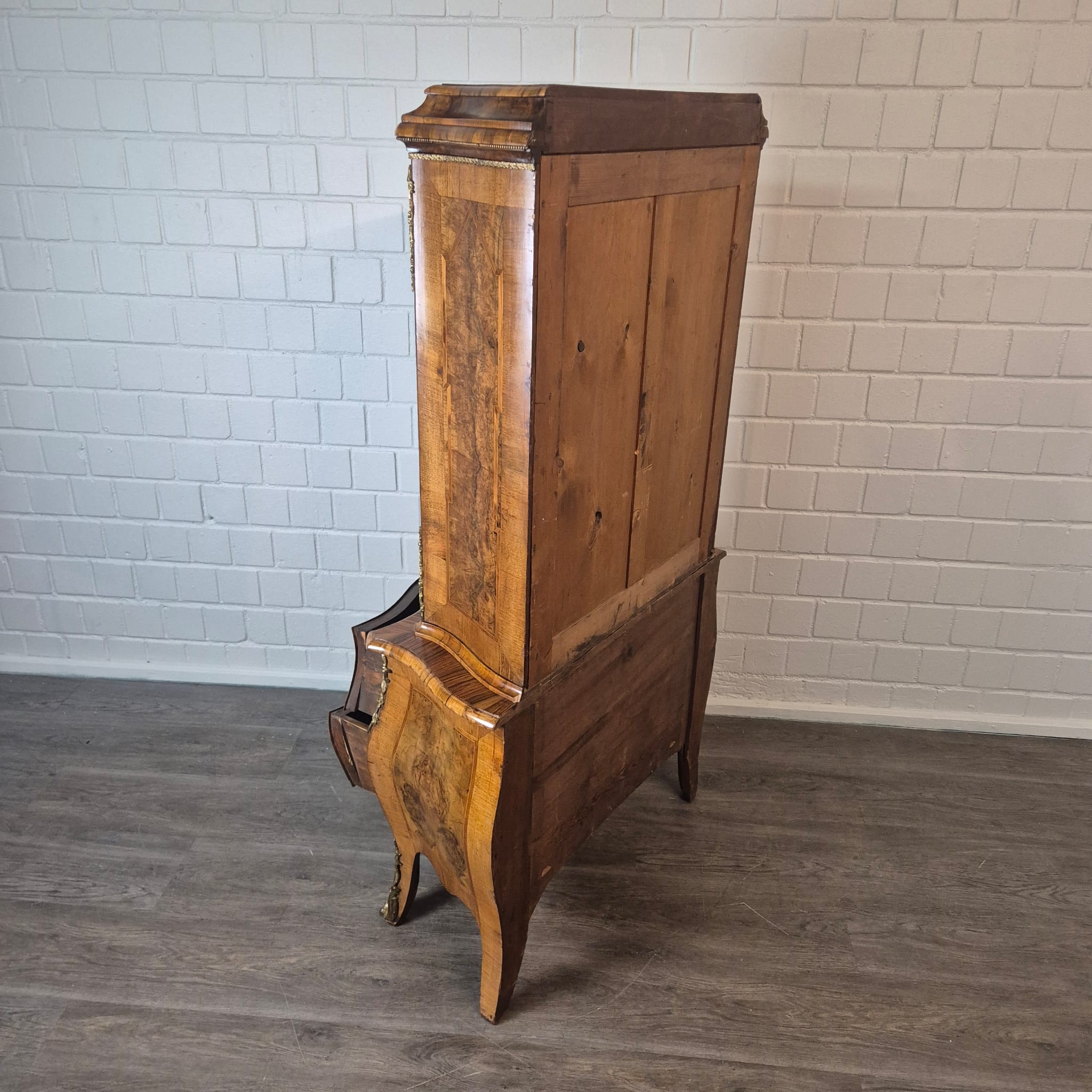 Dresden Baroque Display Cabinet 1880 Walnut - Image 19
