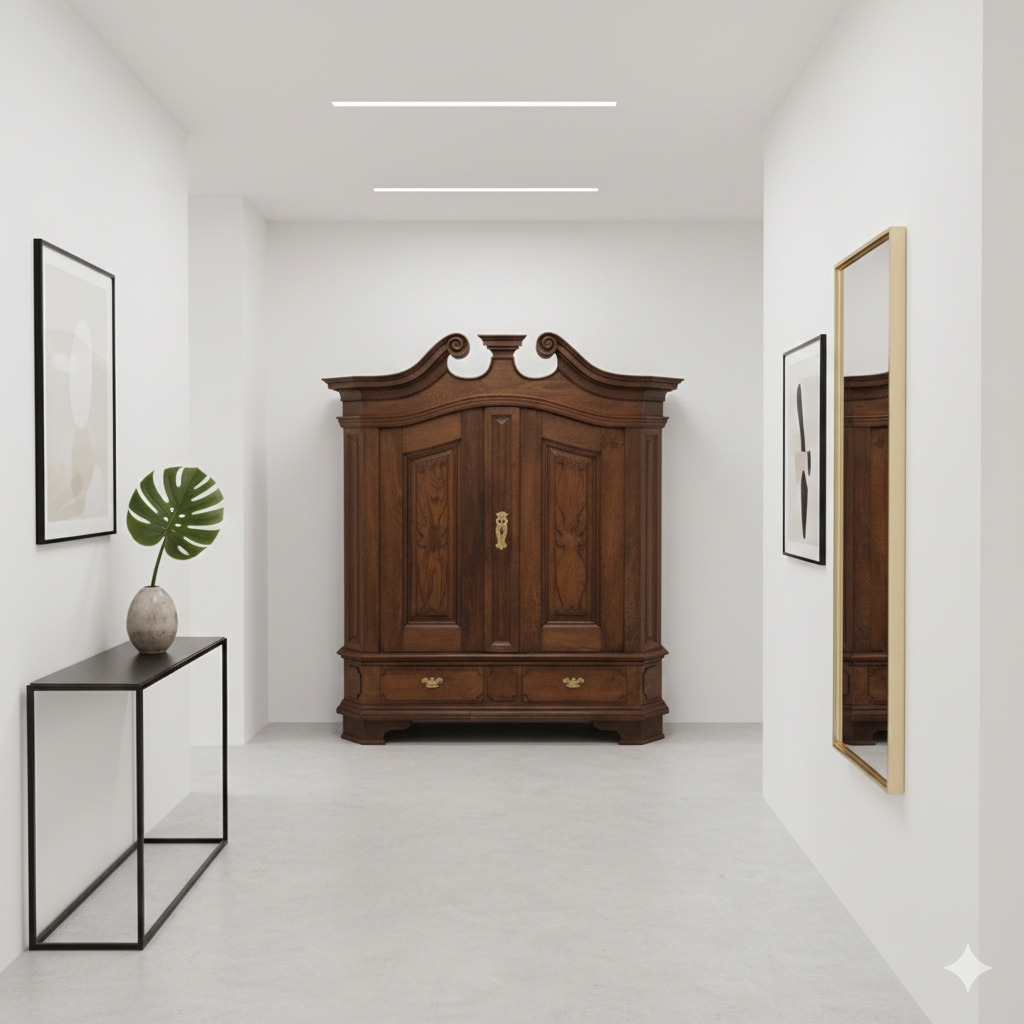 Wardrobe Baroque 1760 Oak - Image 2