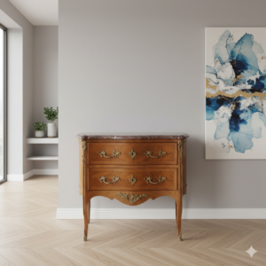 Louis XV Style Chest of Drawers, 1880, Walnut