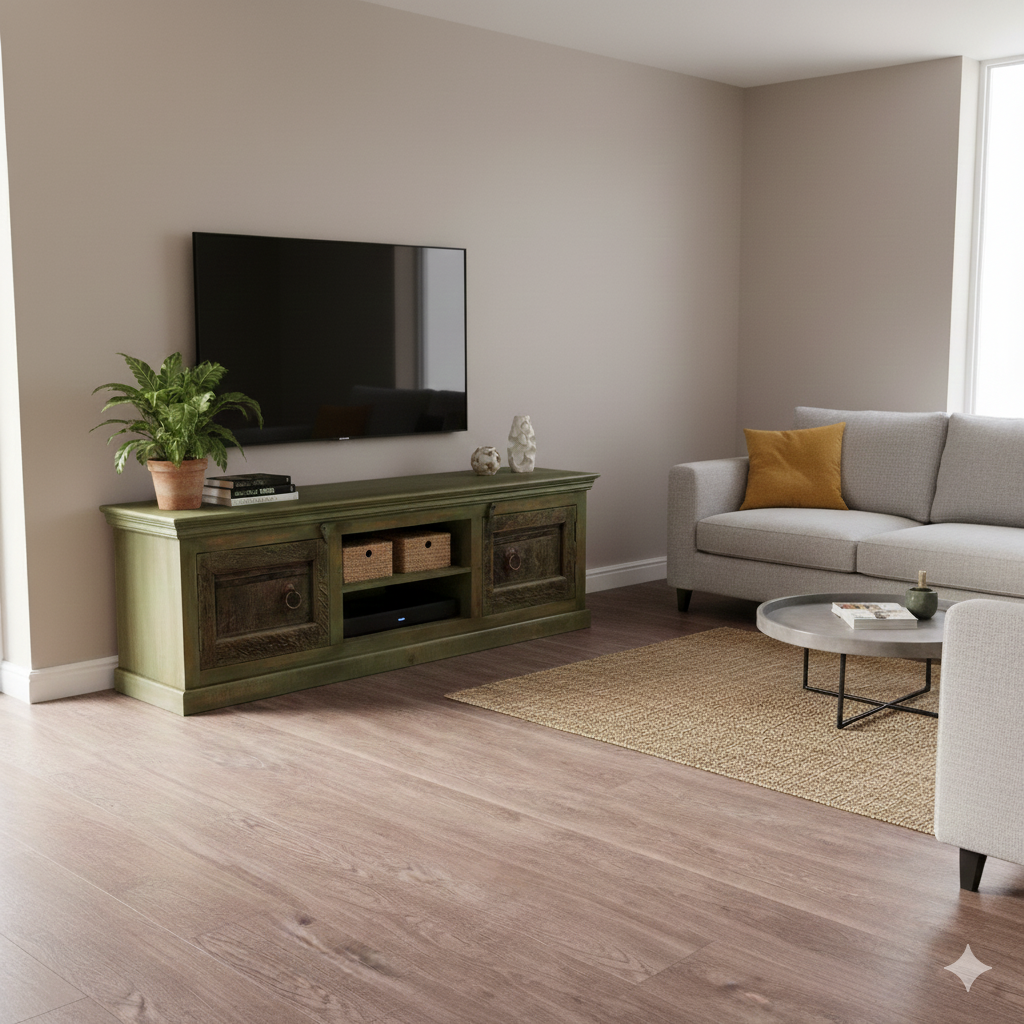 Lowboard TV Stand Teak 1.80 m - Image 2