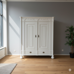 Wardrobe Biedermeier 1850 Oak