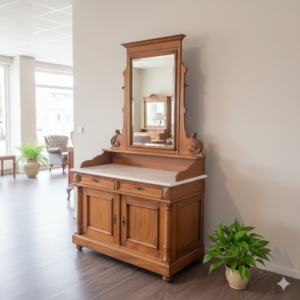 Chest of Drawers with Mirror Gründerzeit 1890 Mahogany