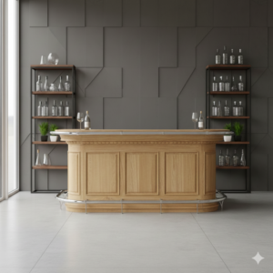 English Bar Counter Teak 2.60 m