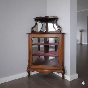 Corner Cabinet Late biedermeier 1860 Walnut