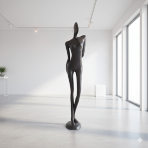 Decorative Statue of a Woman, 1.80 m, Bronze
