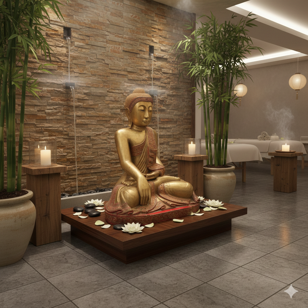 Buddha 1,00 m Antique 1920 Teak - Image 2