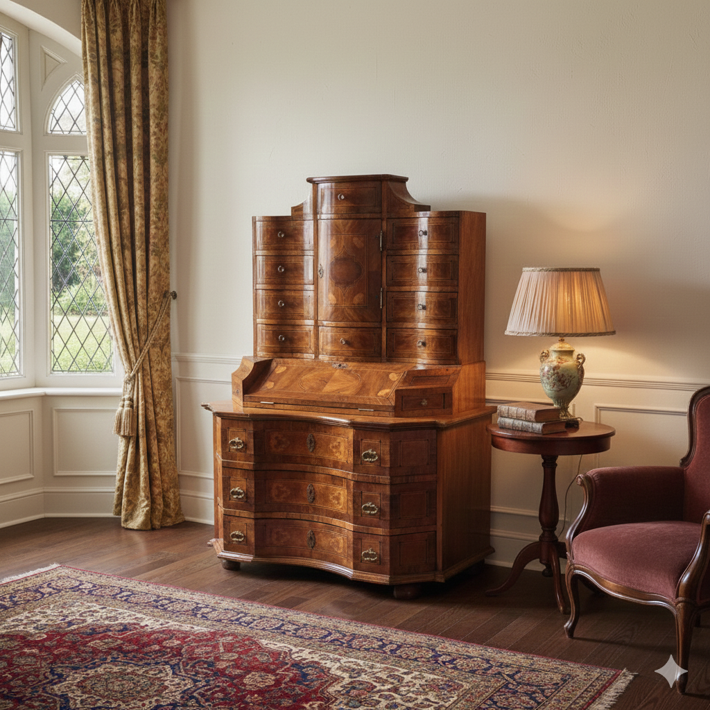 Tabernacle secretary Tabernaclesecretary Baroque 1770 Walnut - Image 2