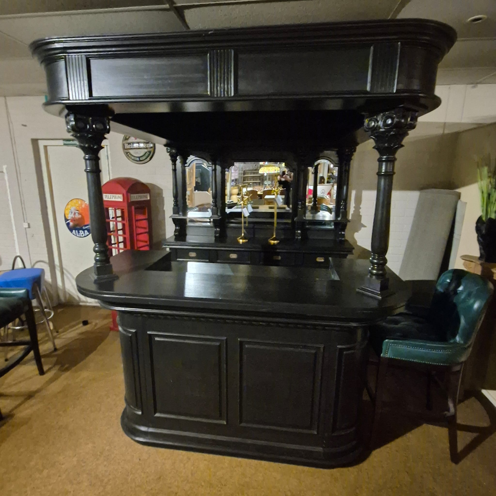 Home Bar Teak Black 2,00 m - Image 3