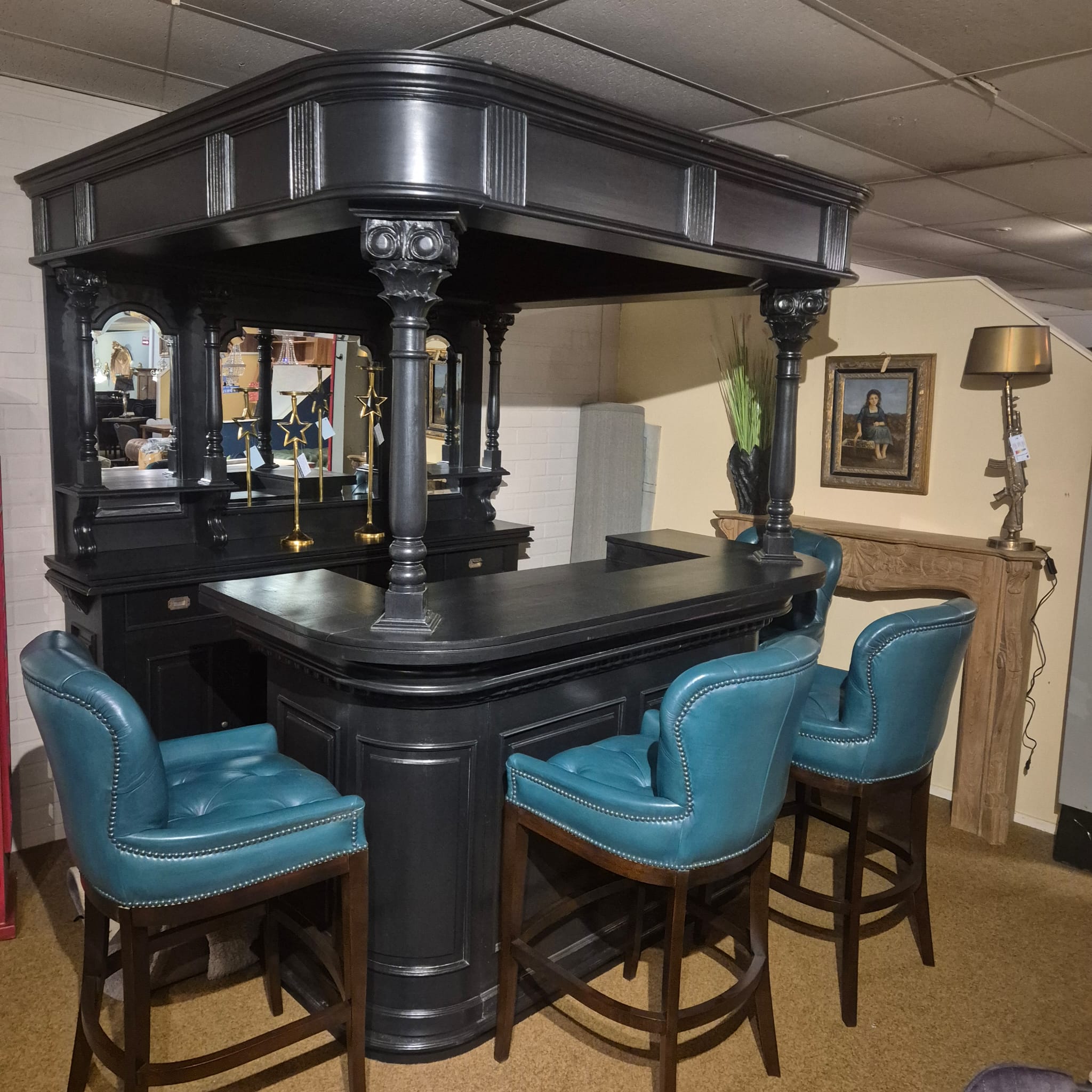 Home Bar Teak Black 2,00 m - Image 5