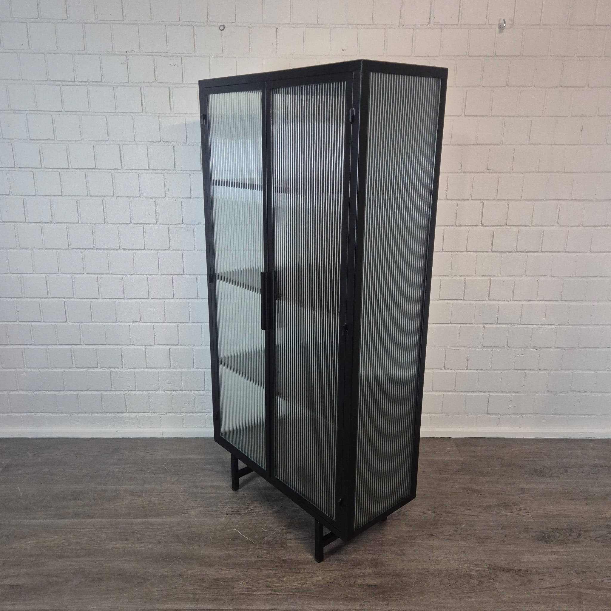 Designer Display Cabinet Ribbed Glass 0.90 m - Image 5