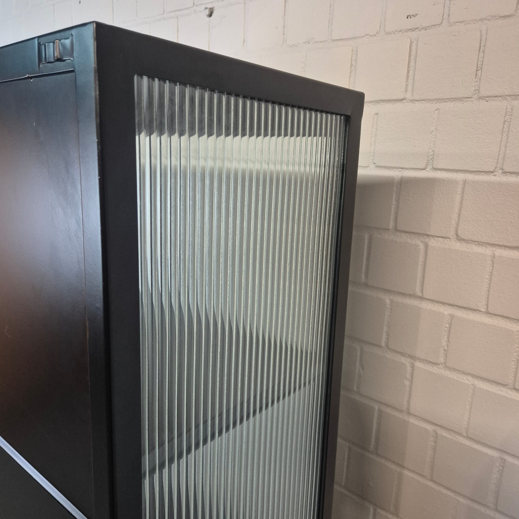 Designer Display Cabinet Ribbed Glass 0.90 m - Image 14