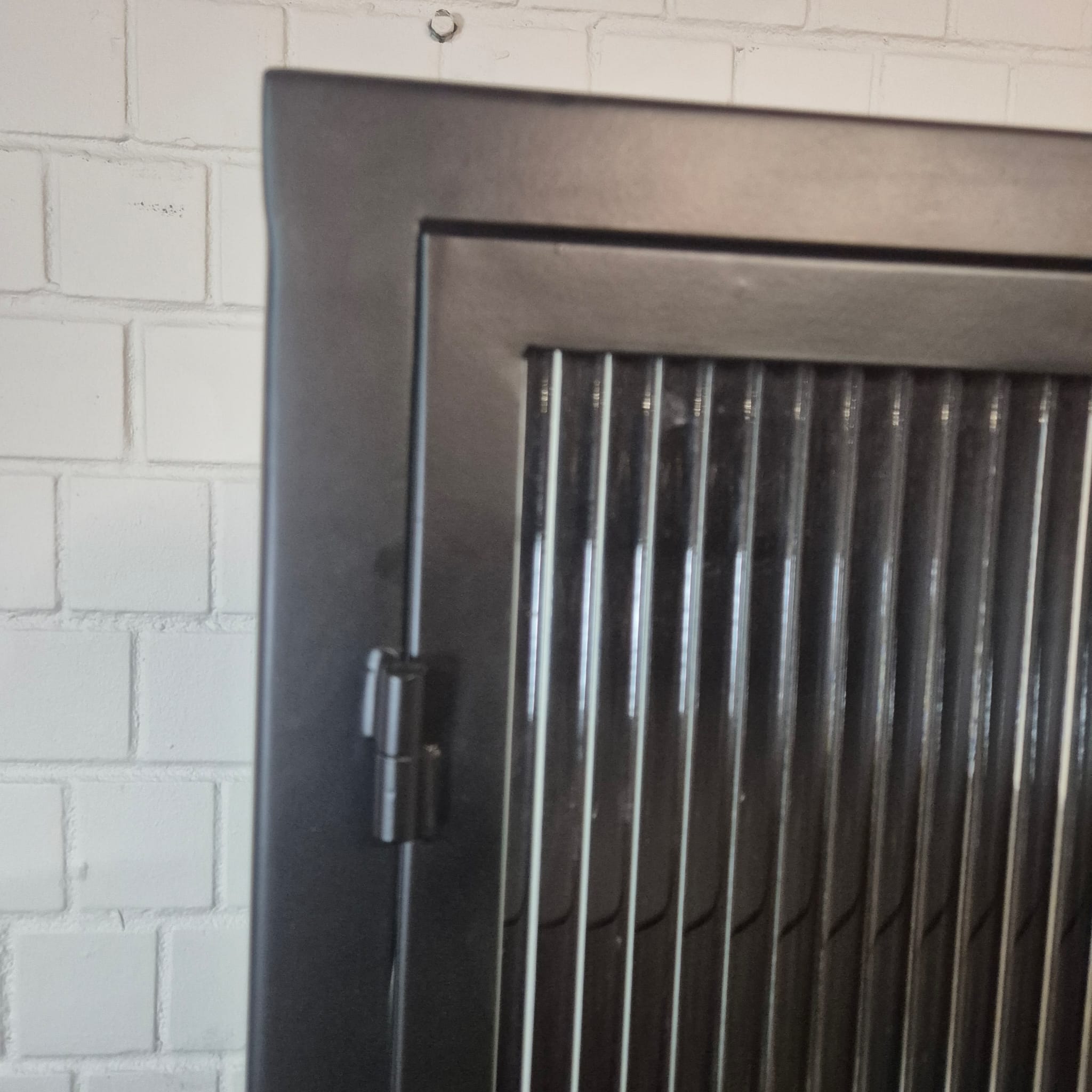 Designer Display Cabinet Ribbed Glass 0.90 m - Image 9