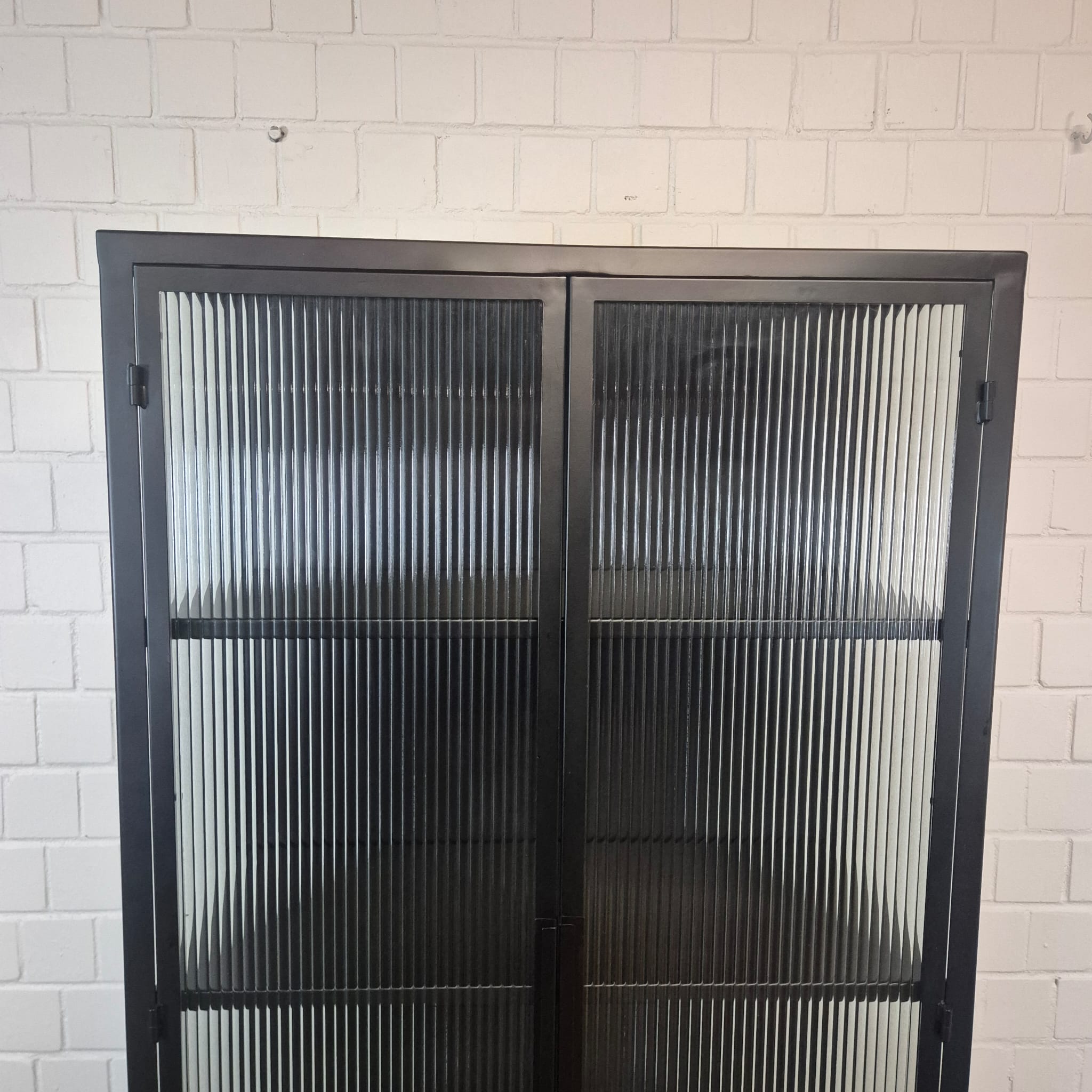 Designer Display Cabinet Ribbed Glass 0.90 m - Image 8