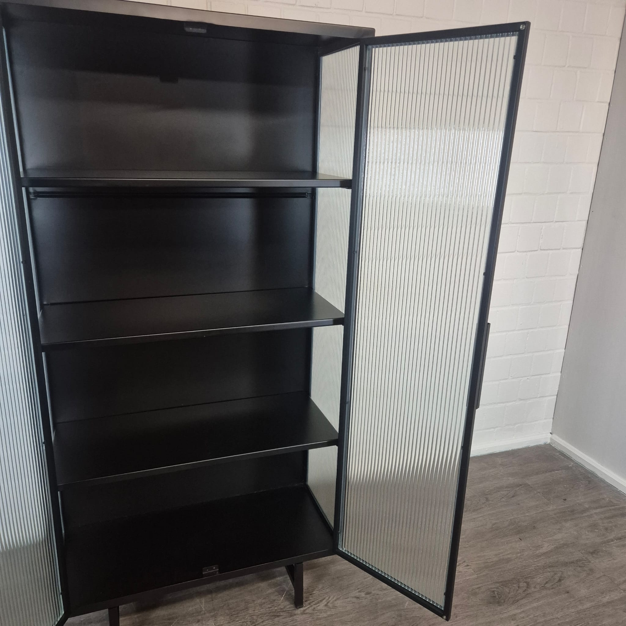 Designer Display Cabinet Ribbed Glass 0.90 m - Image 13