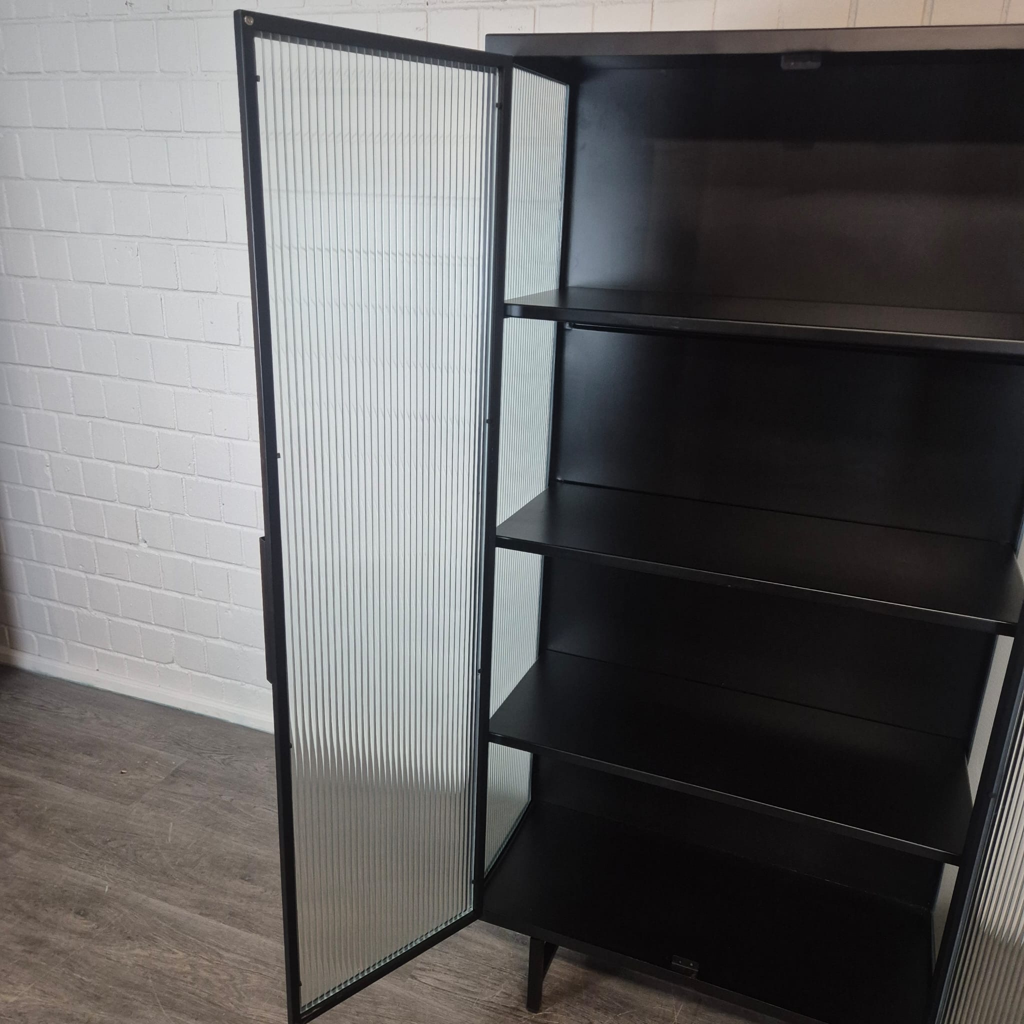 Designer Display Cabinet Ribbed Glass 0.90 m - Image 12