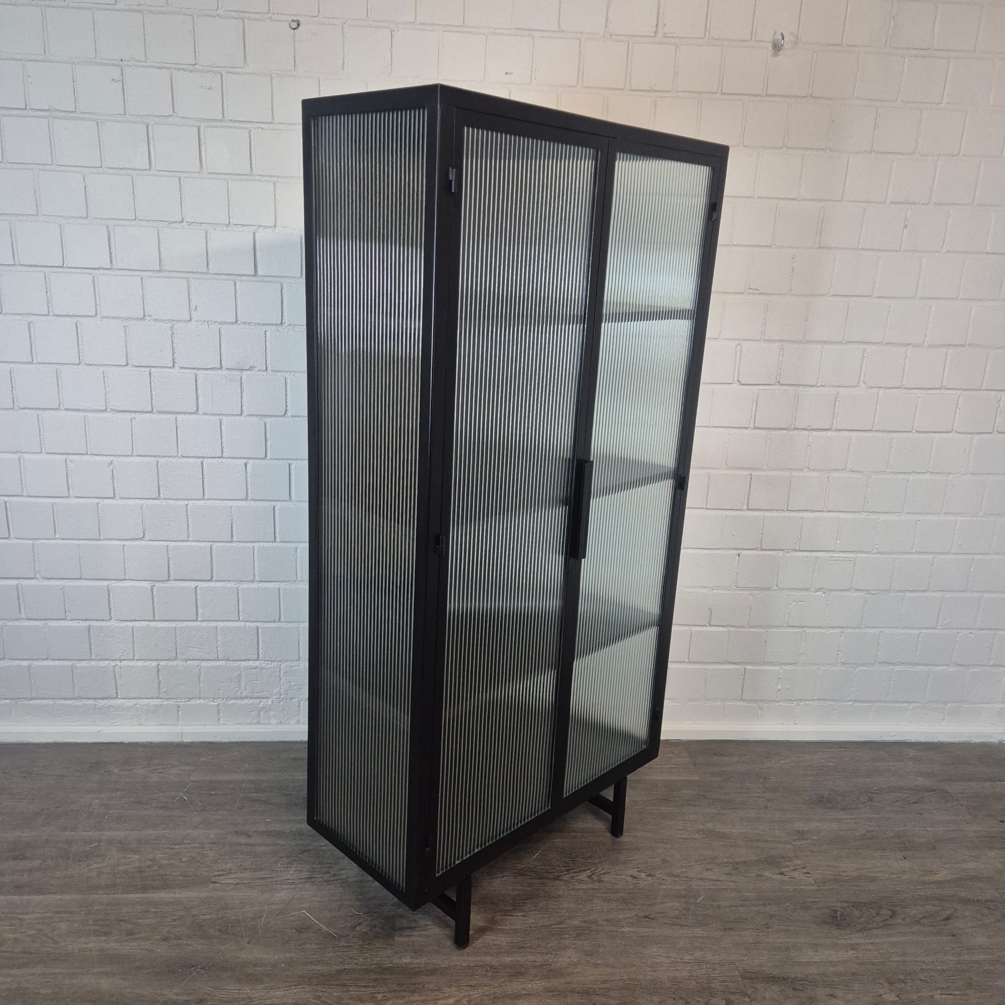 Designer Display Cabinet Ribbed Glass 0.90 m - Image 4