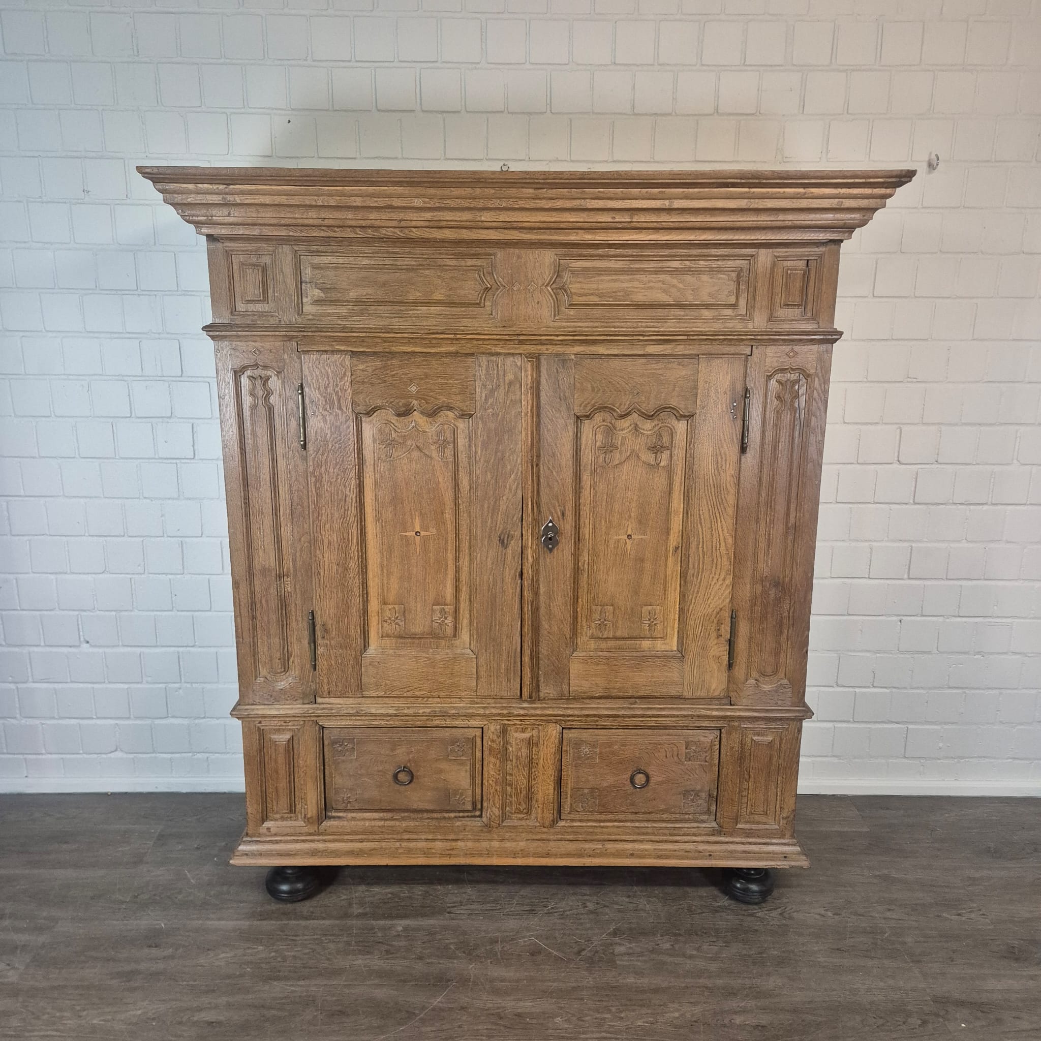 Baroque Wardrobe – Solid Oak, ca. 1780 - Image 3