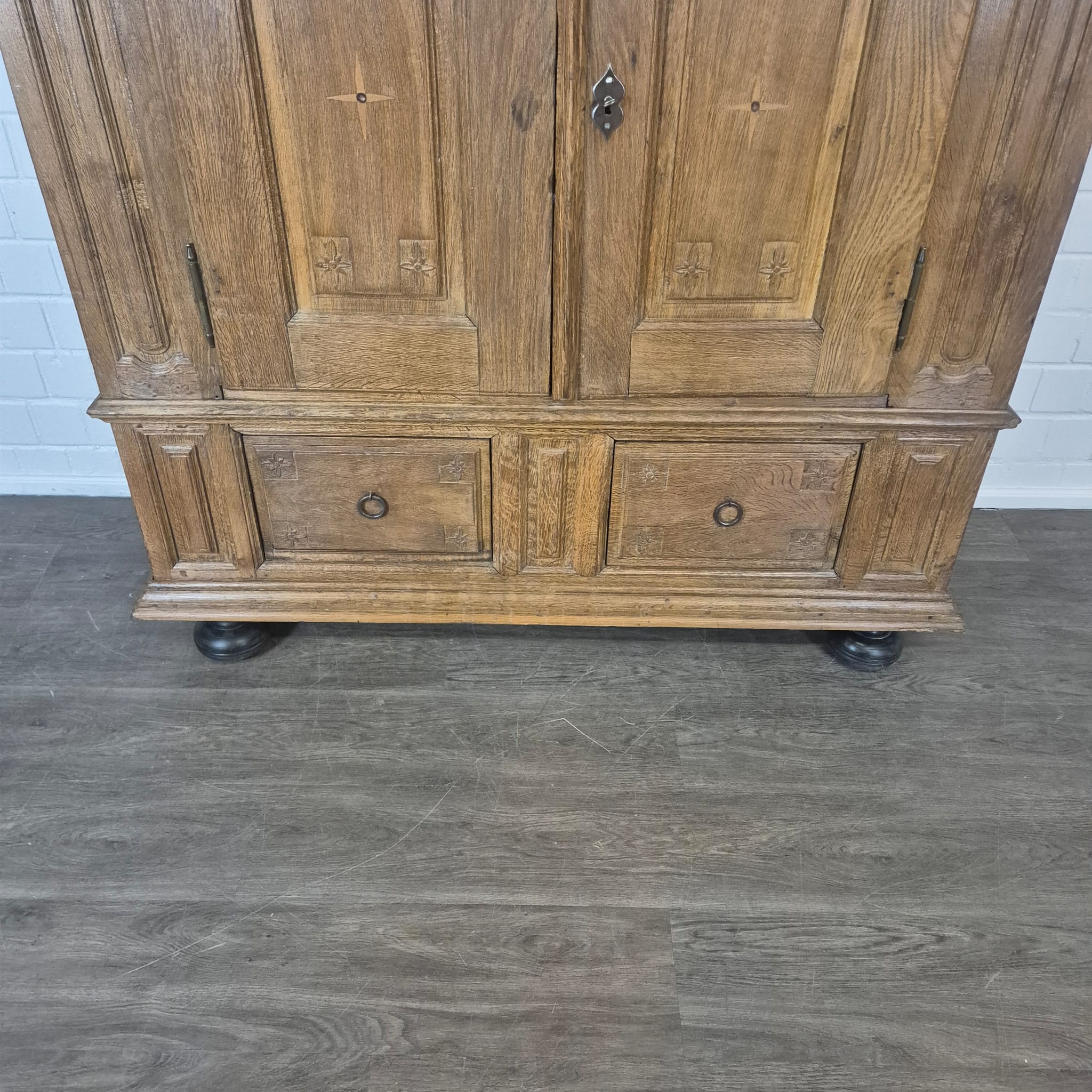 Baroque Wardrobe – Solid Oak, ca. 1780 - Image 7