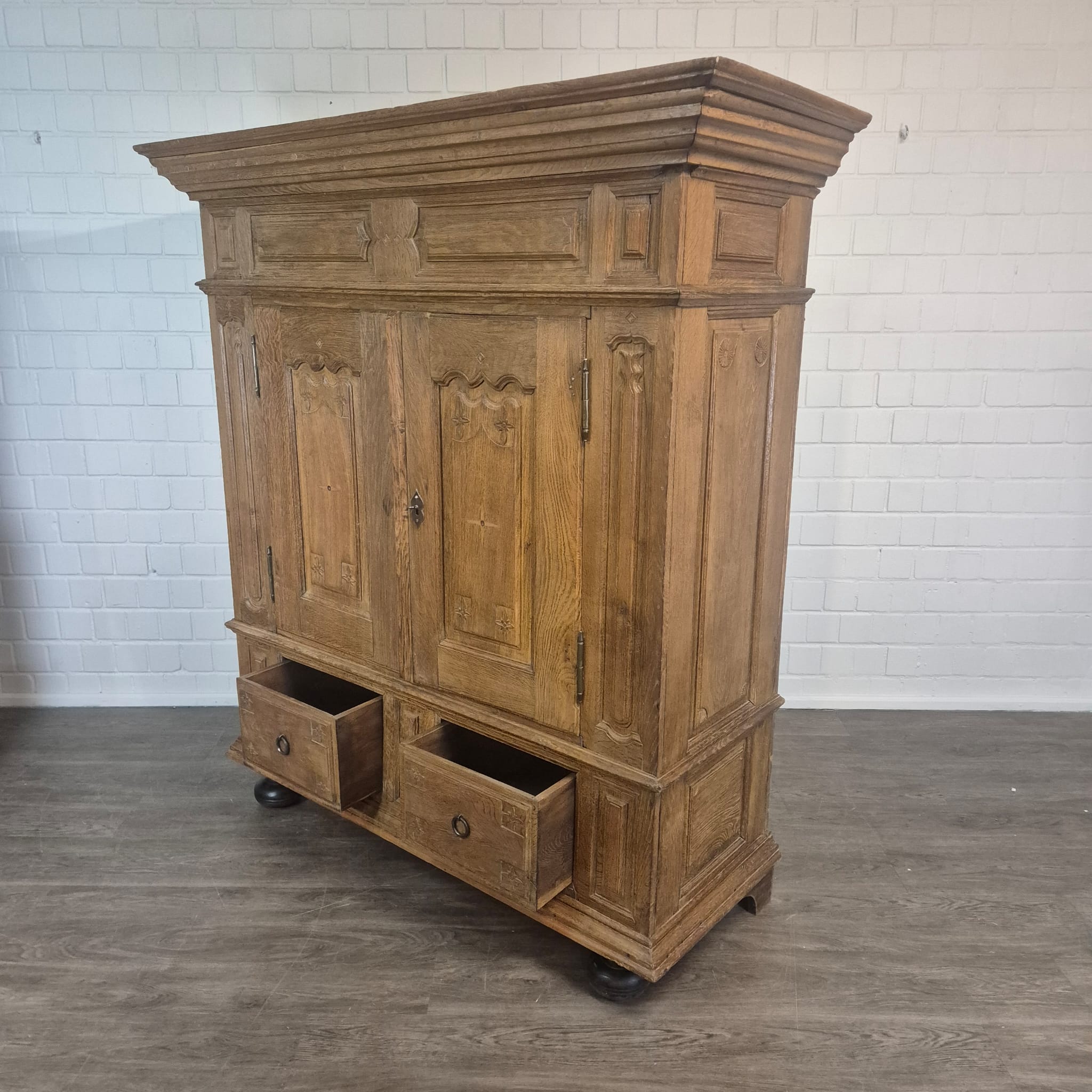 Baroque Wardrobe – Solid Oak, ca. 1780 - Image 22