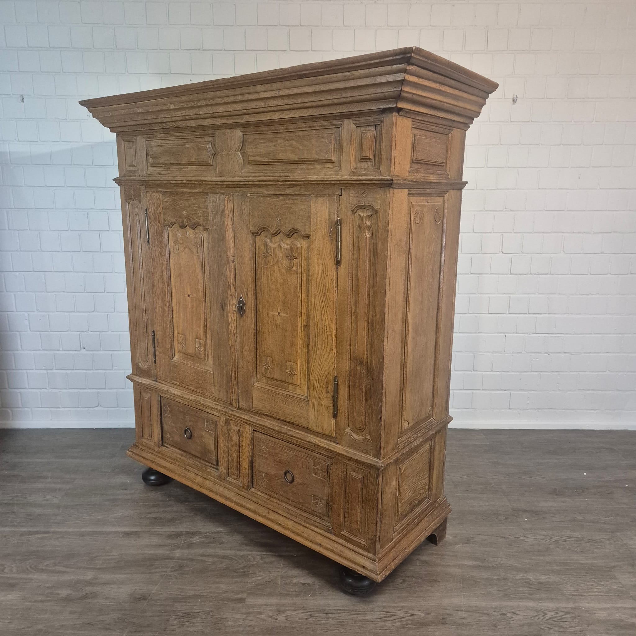 Baroque Wardrobe – Solid Oak, ca. 1780 - Image 5