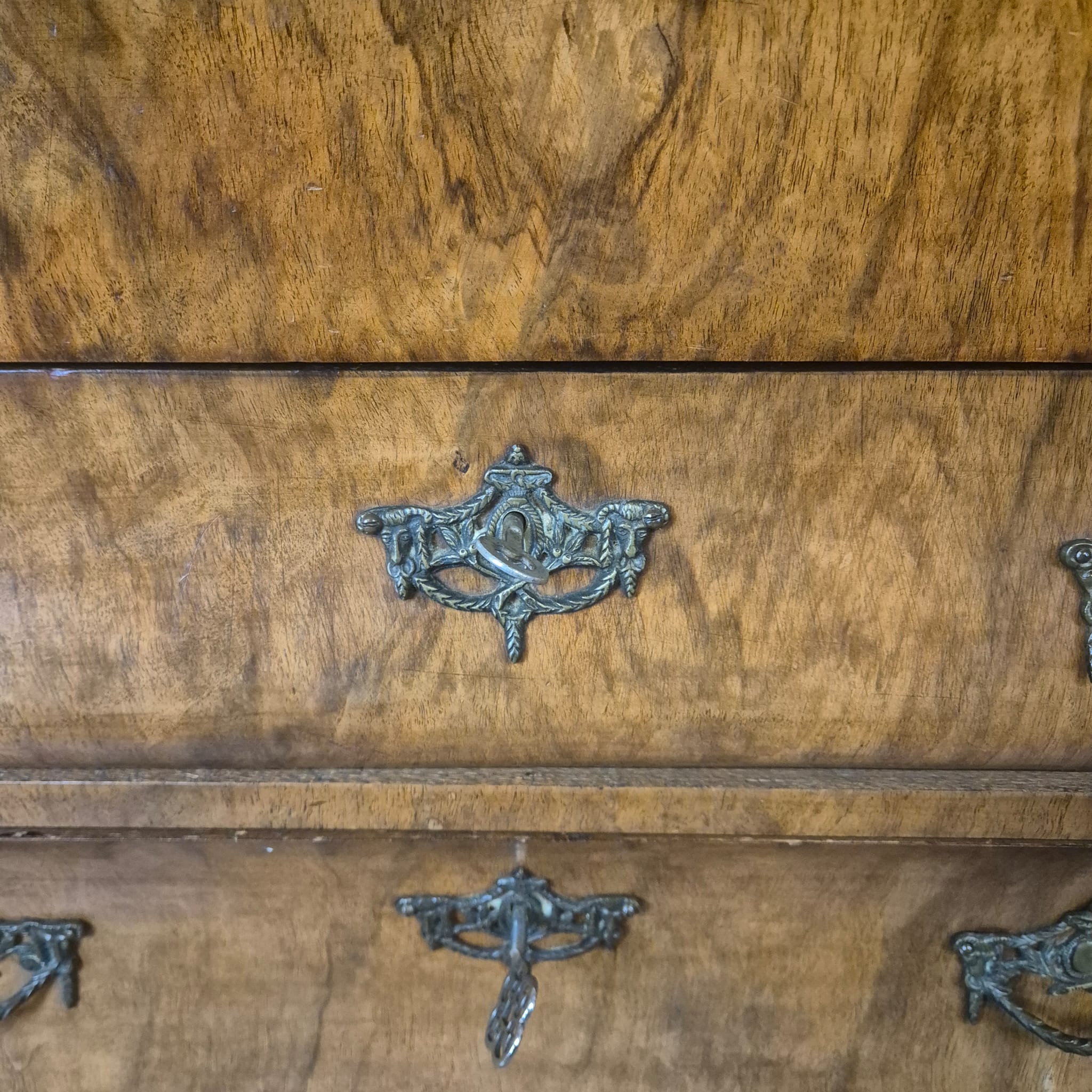 Secretary Neo-baroque 1850 Walnut - Image 5