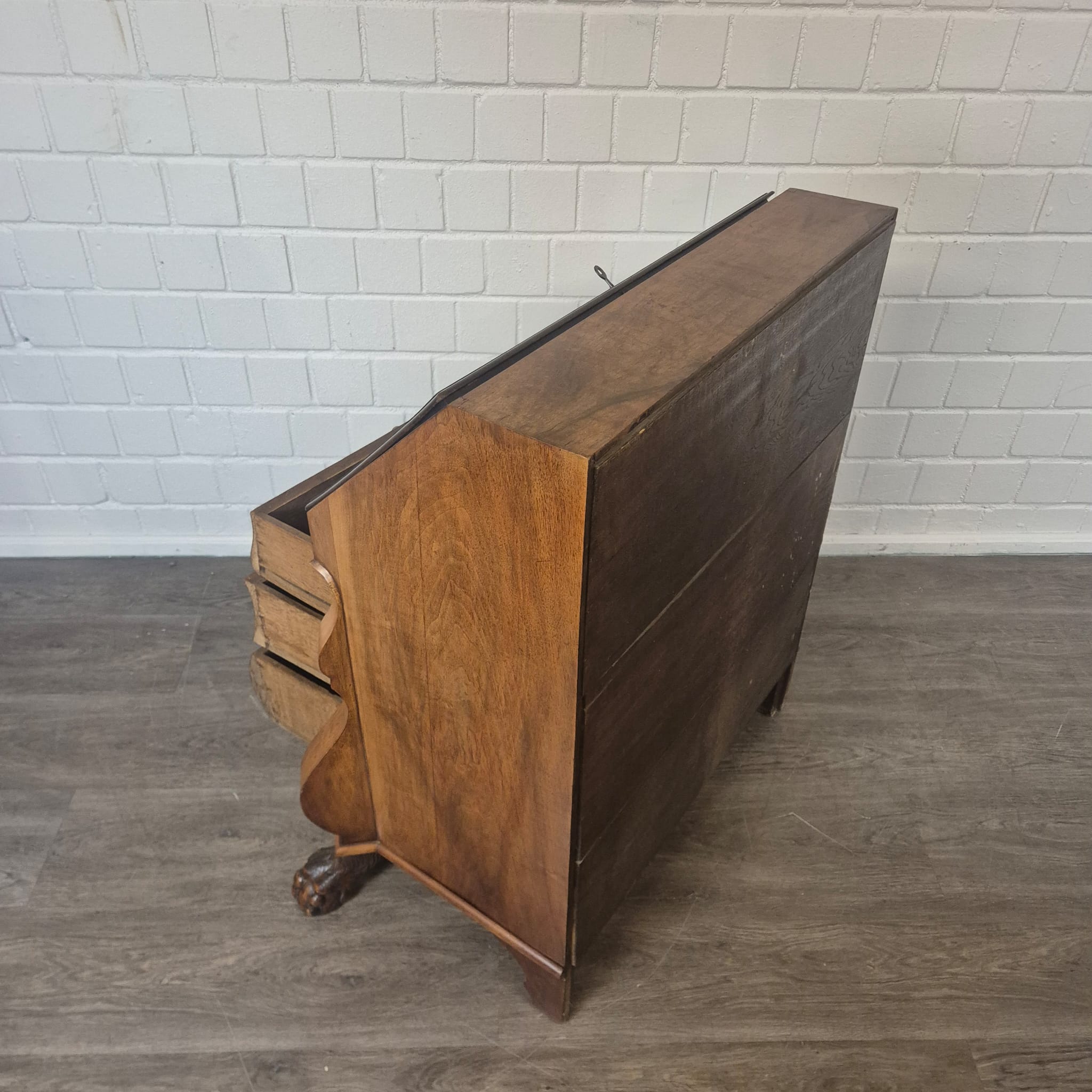 Secretary Neo-baroque 1850 Walnut - Image 21