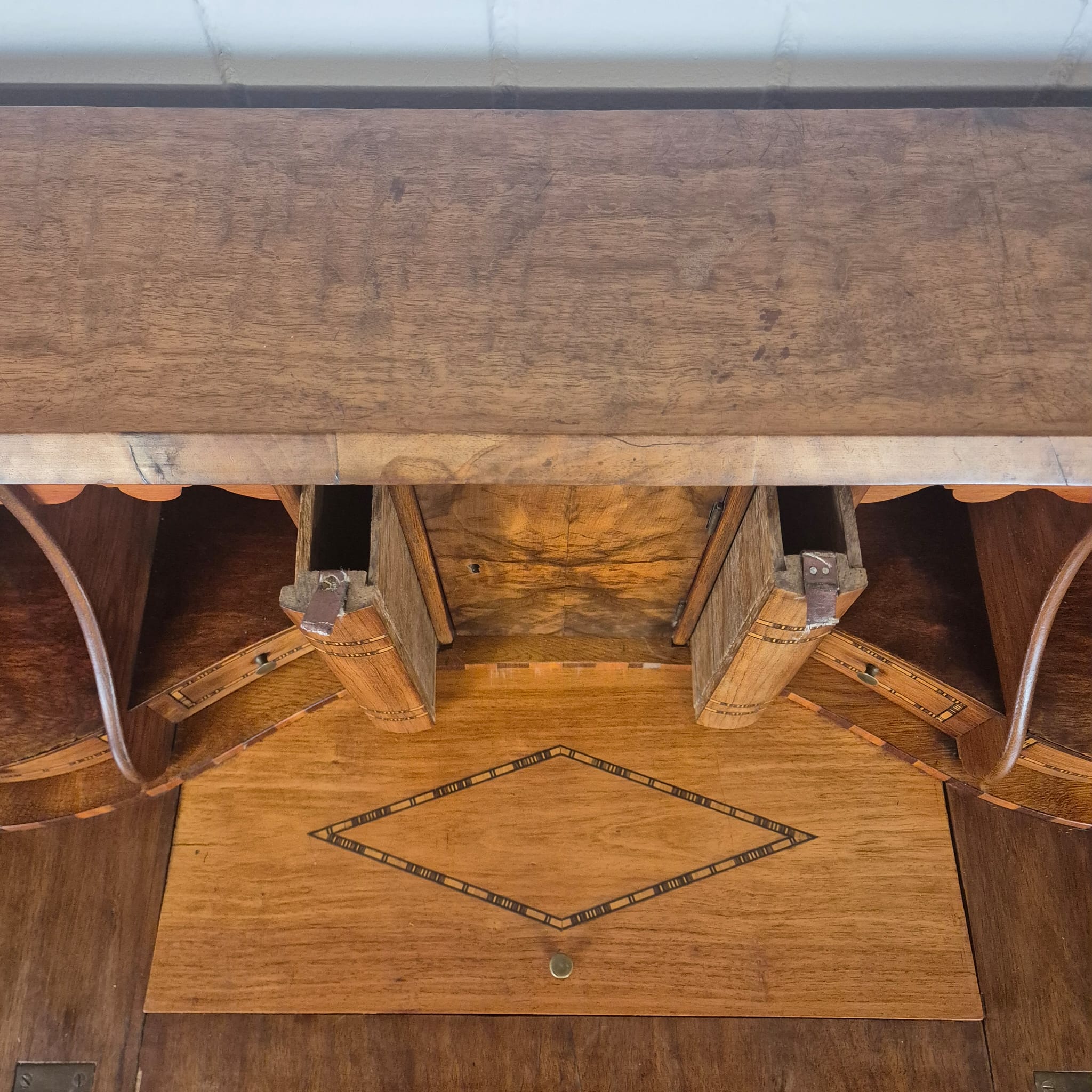 Secretary Neo-baroque 1850 Walnut - Image 14