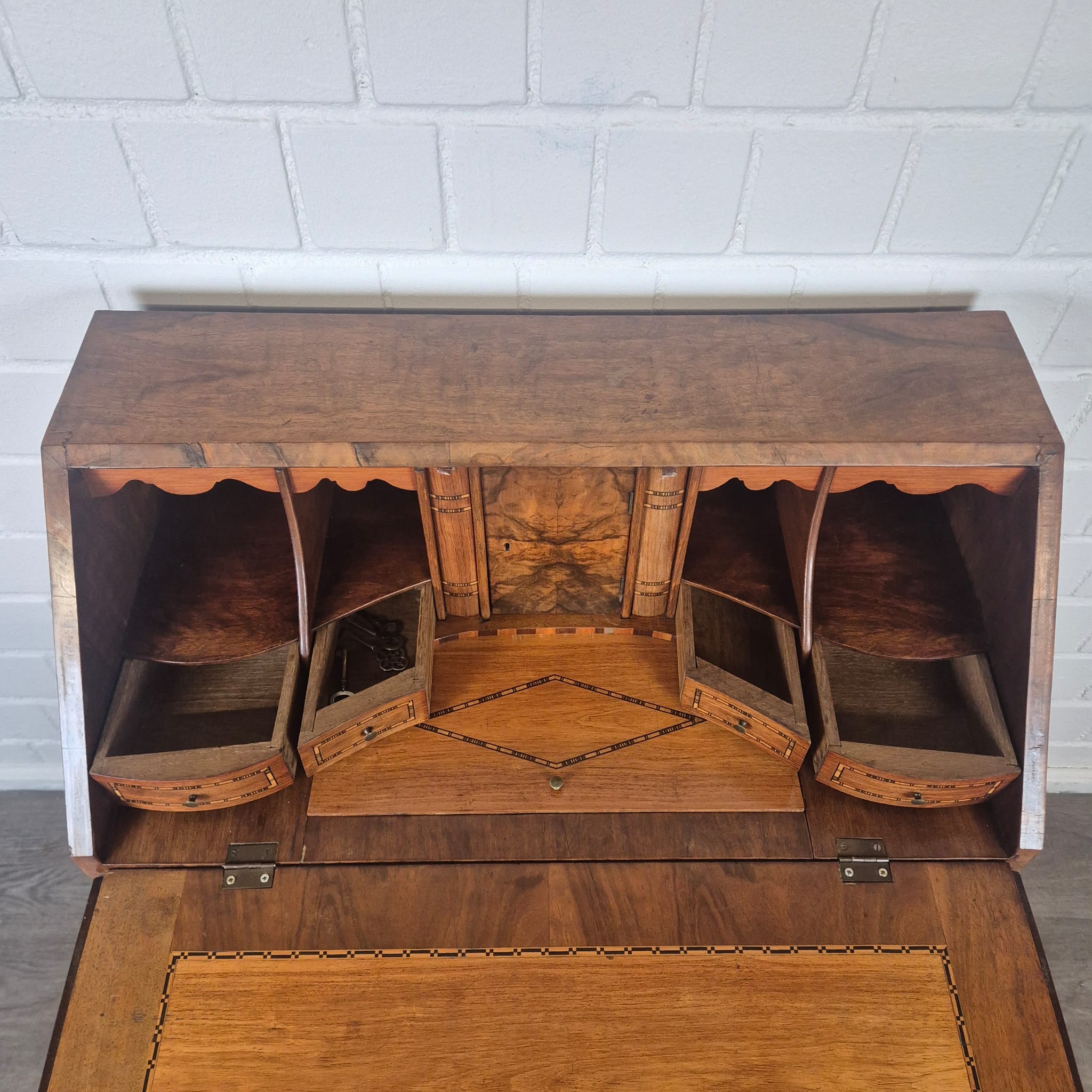 Secretary Neo-baroque 1850 Walnut - Image 13