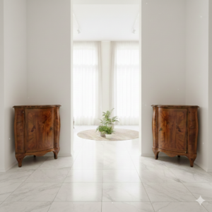 Set Corner Cabinets Baroque 1770 Walnut