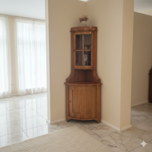 Biedermeier Corner Cabinet / Vitrine – Cherry Wood, ca. 1820