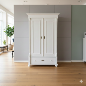 Wardrobe / Hallway Cabinet, Wilhelminian Style 1880, Pine Wood