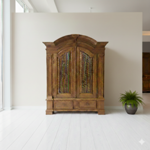 Biedermeier Wardrobe – Solid Oak, ca. 1820