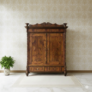 Wardrobe Biedermeier 1840 Ash Wood