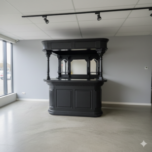 Home Bar Teak Black 2,00 m