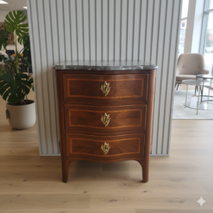 🇬🇧 English Baroque Chest of Drawers – Walnut & Marble, ca. 1780