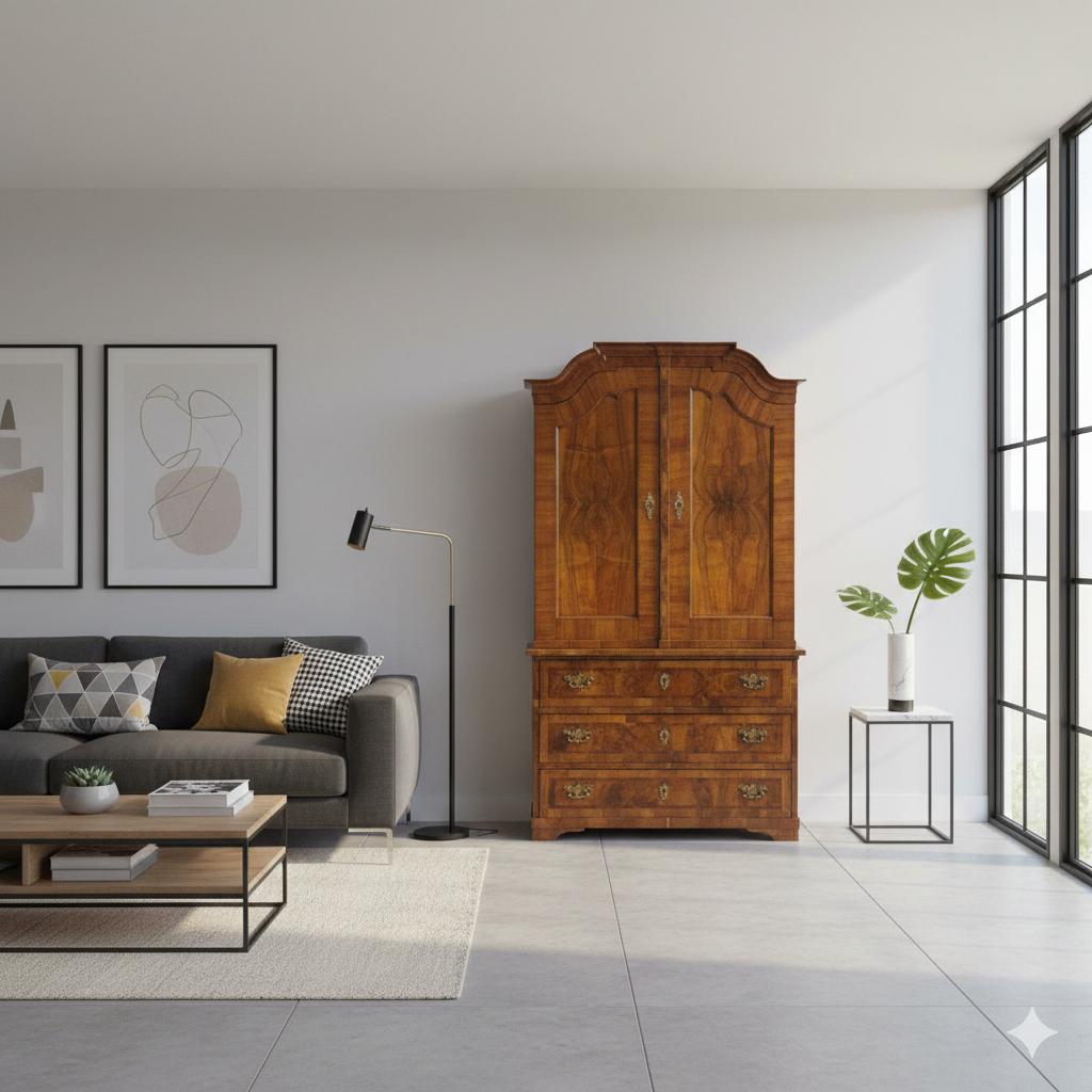 Cabinet Baroque 1770 Walnut - Image 2