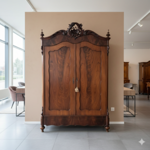 Wardrobe Biedermeier 1860 Mahogany