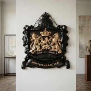 Coat of Arms Je Maintiendrai / Purveyor to the Royal Household Aluminium 0.43 m